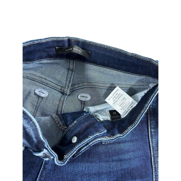 Flying Monkey Mid-Rise Skinny Cuffed Jeans Sz 24 Blue Vampire Kiss 29" Inseam - Picture 3 of 6